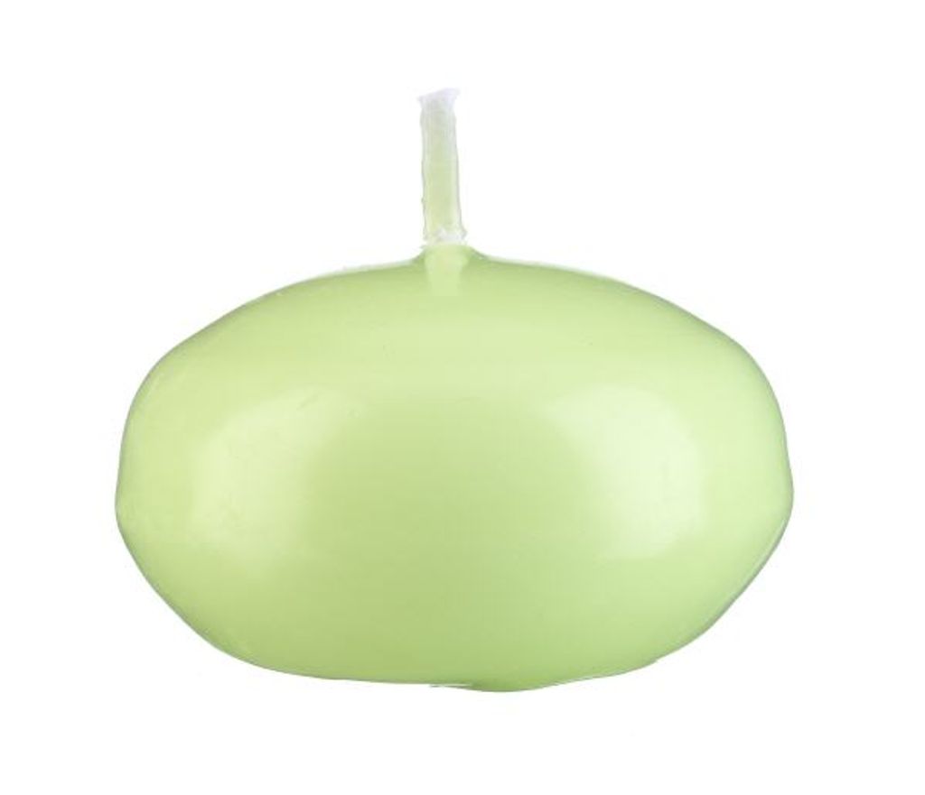 Maxi Schwimmkerzen Hellgrün Ø 80 x 32 mm, 8 Stück