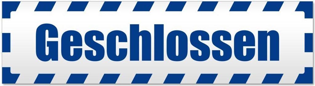Kiwistar - Autoaufkleber - Verkehrsblau - 45 x 12 cm - Geschlossen gestreift - Hinweis Aufkleber Sticker für Auto, Kfz, Fahrrad, PKW, LKW