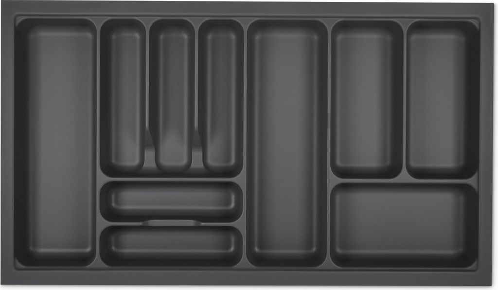 ORGA-BOX I Besteckeinsatz 819 x 473 oriongrau mit Perlstruktur - Anti-Rutsch für Blum Tandembox Antaro / Intivo u. ModernBox im 90er Schrank