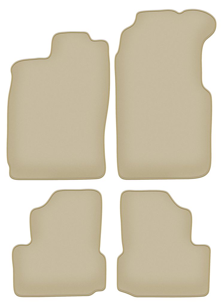 Velours-Fußmatten PREMIUM beige passend für Saab 900 II (1994-1995, Cabrio) – mit Befestigungen – passgenau