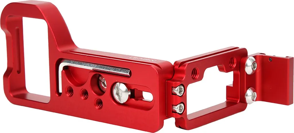 Piastra L-Bracket Rossa per Sony A6600 ILCE-6600 | Arca-Swiss Alluminio