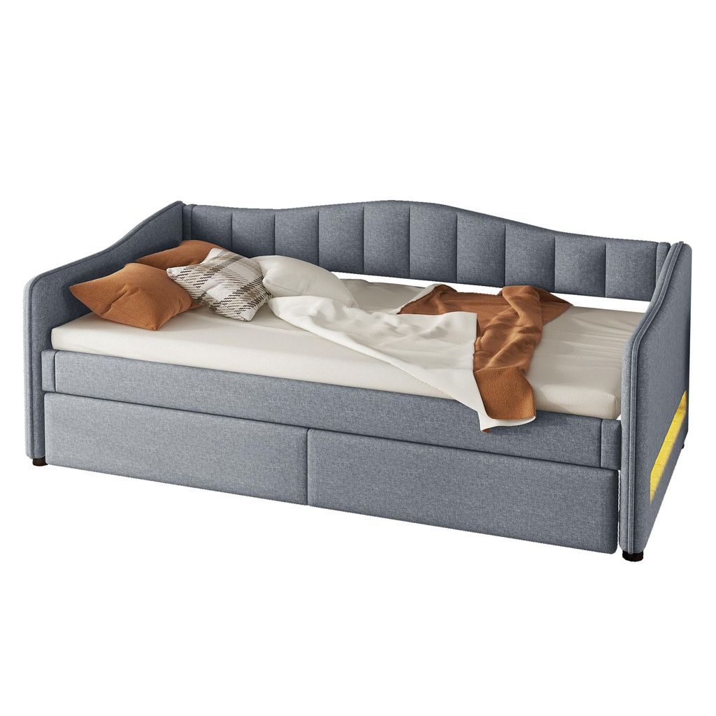 Merax Tagesbetten 90x200 cm, mit Ausziehbett 90x200 cm, Produktbild 