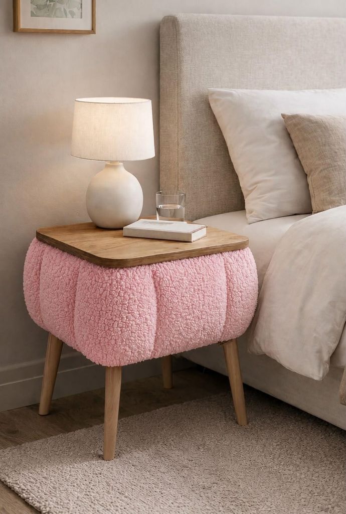 Skye Decor, Nachttisch (Elterncode) - Pink, 50x45x40 cm, Produktbild 