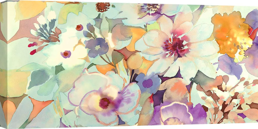 Tableau sur toile fleurs Kelly Parr French Florilege II - 120x60 cm