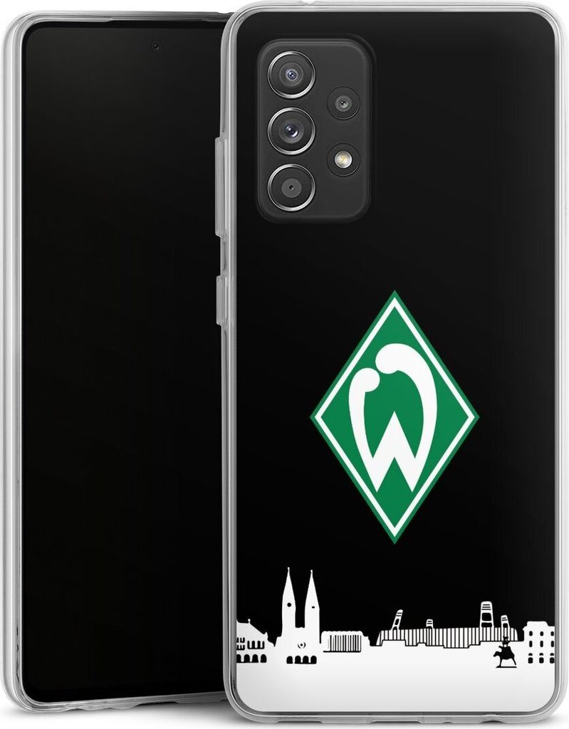 DeinDesign Handyhülle für Samsung Galaxy A52 5G Silikon Hülle Case Smartphone Schutzhülle Offizielles Lizenzprodukt SV Werder Bremen Skyline