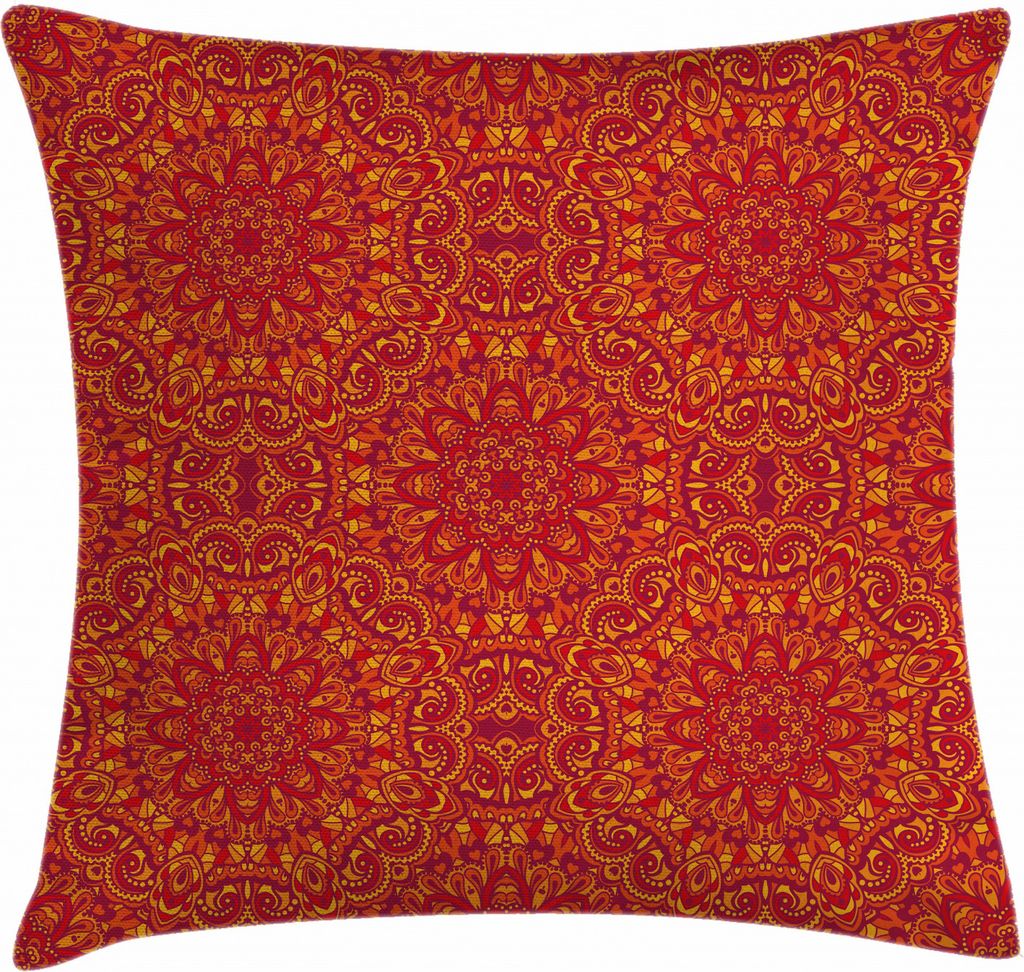 ABAKUHAUS Mandala Kissenbezug, orientalisch, Wasser und Schmutz resistent Stoff Digital Druck Für den Innen oder Außen Bereich, 45 x 45 cm, Lila ...