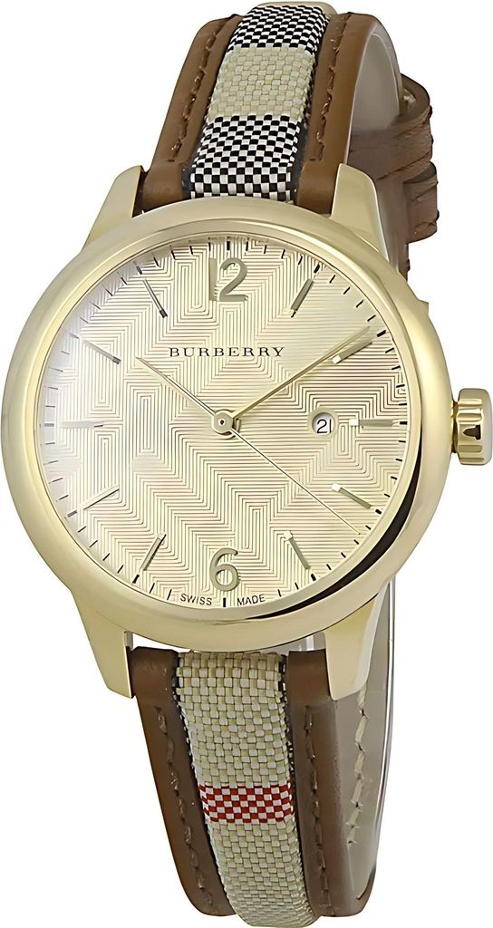 Burberry The Classic Damenuhr gold Lederarmband