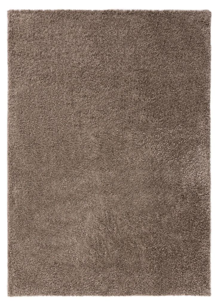 Waschbarer Hochflorteppich Soho Taupe 60x120 cm Wohnzimmer Produktbild 