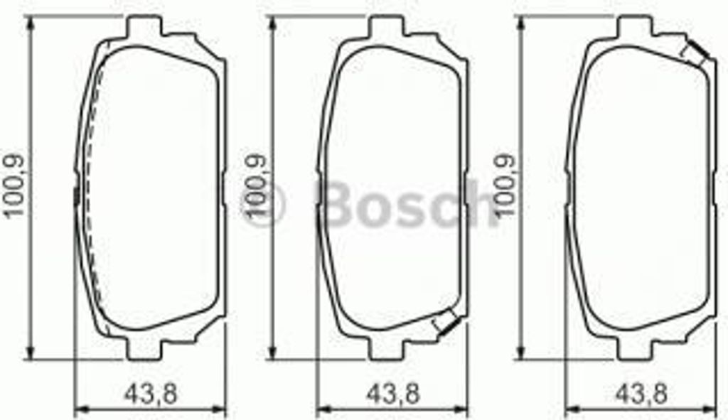 Bosch Bremsbelagsatz, Scheibenbremse Hinterachse 0 986 494 400