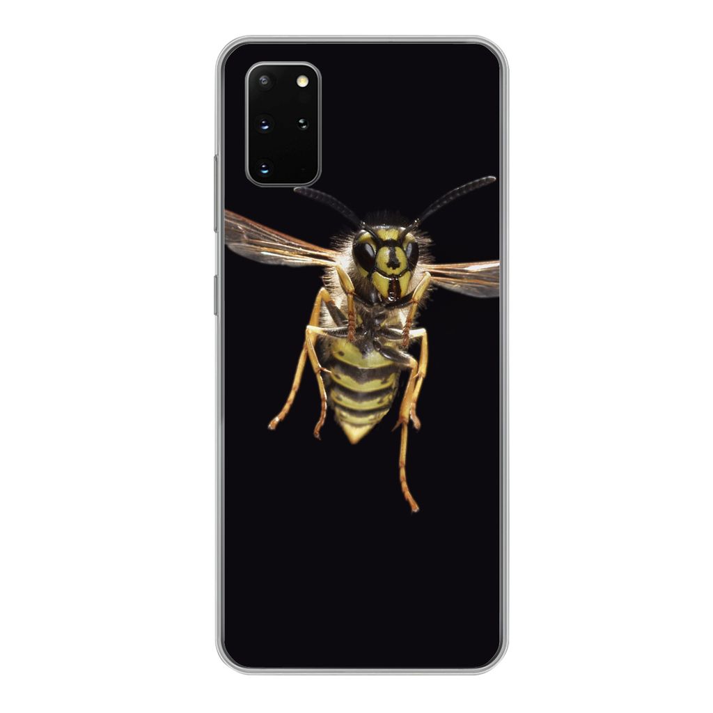 MuchoWow Handyhülle Schutzhülle Hülle für Samsung Galaxy S20 Plus Wespe - Insekten - Porträt Silikon Softcase Handy Hülle
