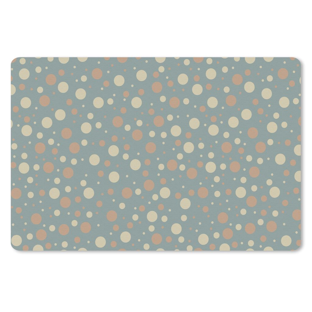 MuchoWow Schreibtischunterlage Polka dots - Muster - Grau 60x40 cm - XXL Mauspad - Großes Mauspad