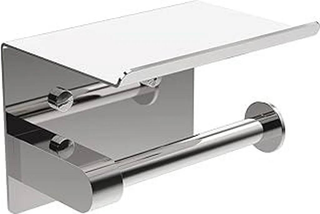 Accessorio Bagno Ibergrif Porta Rotolo Argento con Supporto Smartphone