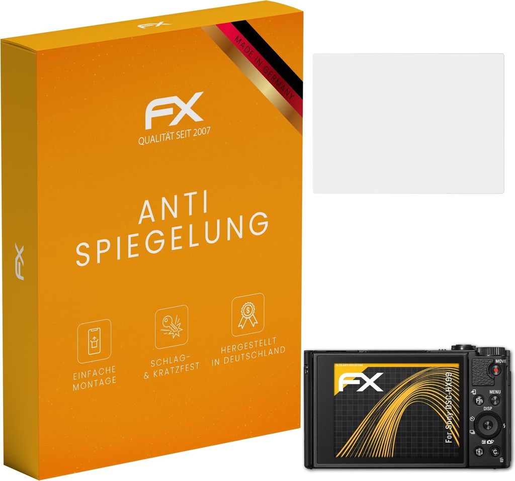 atFoliX FX-Antireflex 3x Schutzfolie kompatibel mit Sony DSC-HX99 Displayfolie
