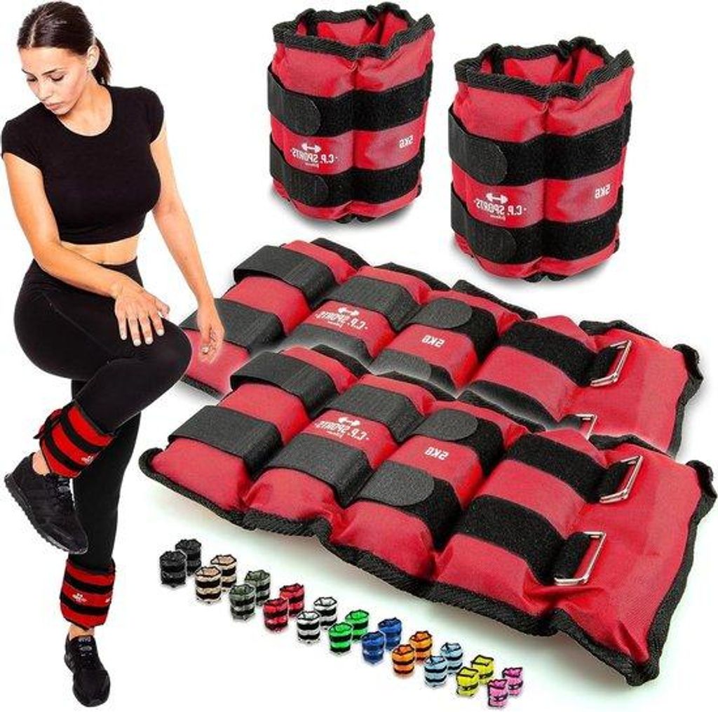 Gewichtsmanchetten für Arme und Beine - 2x 0,5 kg - 2x 1 kg - 2x 1,5 kg - 2x 2 kg - 2x 2,5 kg - 2x 3 kg - 2x 4 kg - 2x 5 kg