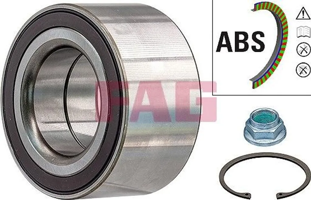Roulement de roue intégré FAG 713 6794 20 moyeu avec accessoires montage