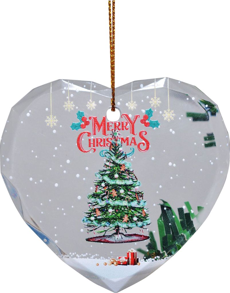 Weihnachtsschmuck, transparenter Acryl-Herzanhänger zum Aufhängen, langlebiges Winterfest-Zubehör für Baumdekoration, Heimpartys, DIY-Geschenke A