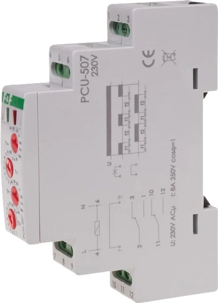 Relais temporisé PCU-507 : solution pour cycles automatiques 230V