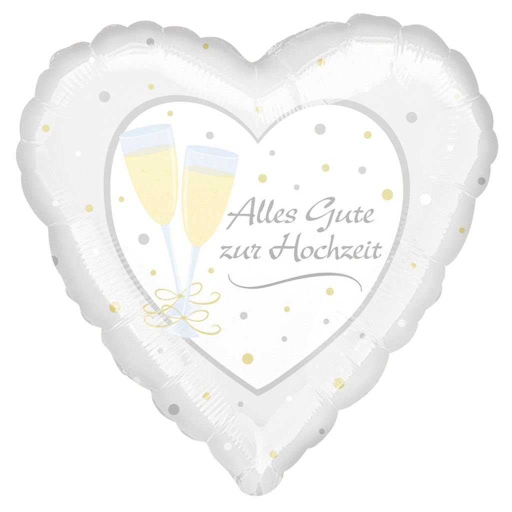 Amscan 3216875, Spielzeugballon, Alles Gute zur Hochzeit, 43 cm