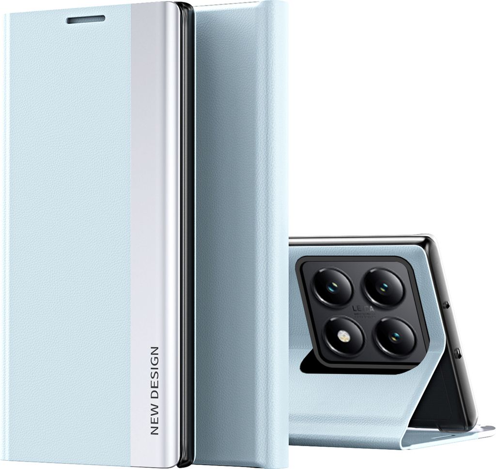 Hülle für Xiaomi 14T Pro Kunstleder Klapphülle Schutzhülle mit Standfunktion Blau