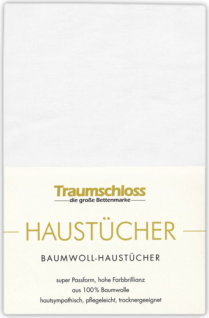 Traumschloss Betttuch Haustuch 240 x 260 cm weiß aus 100% Produktbild 1