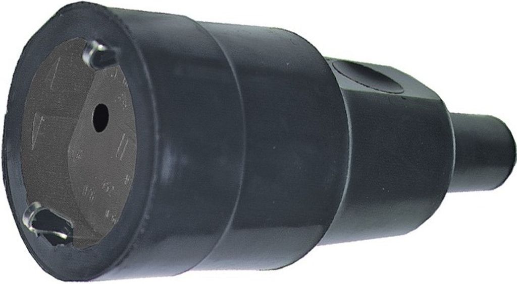 Schuko-Kupplung, schwarz