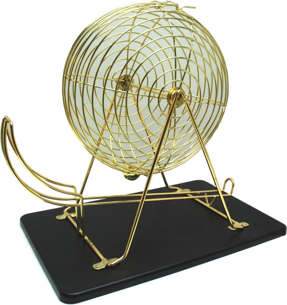 HOT Sports + Toys Lotto-Kienmühle mit Metallkorb und 90 Kugeln 43cm