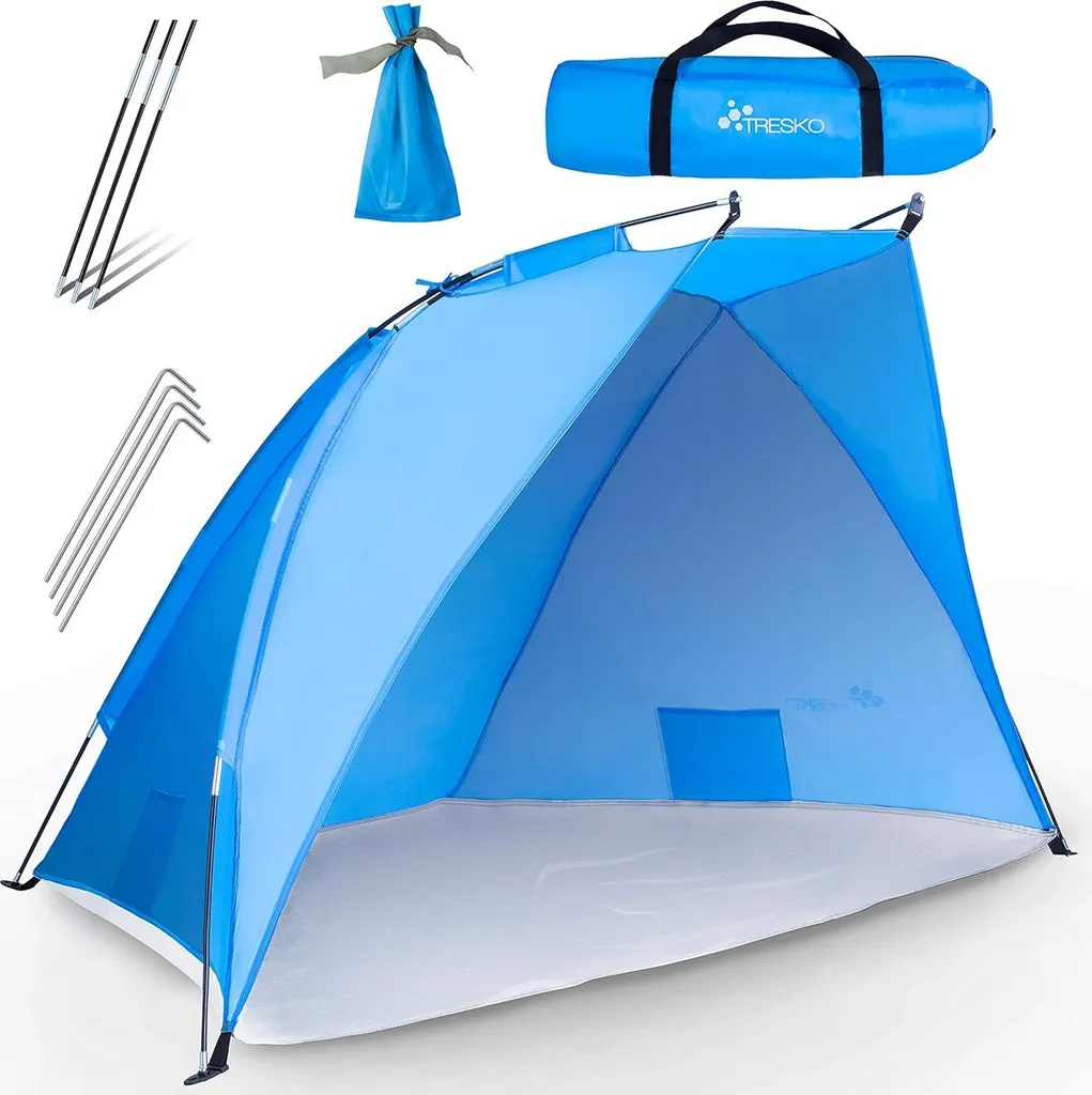 Parasol de plage léger pour randonnée et voyage - Protection UV 50+