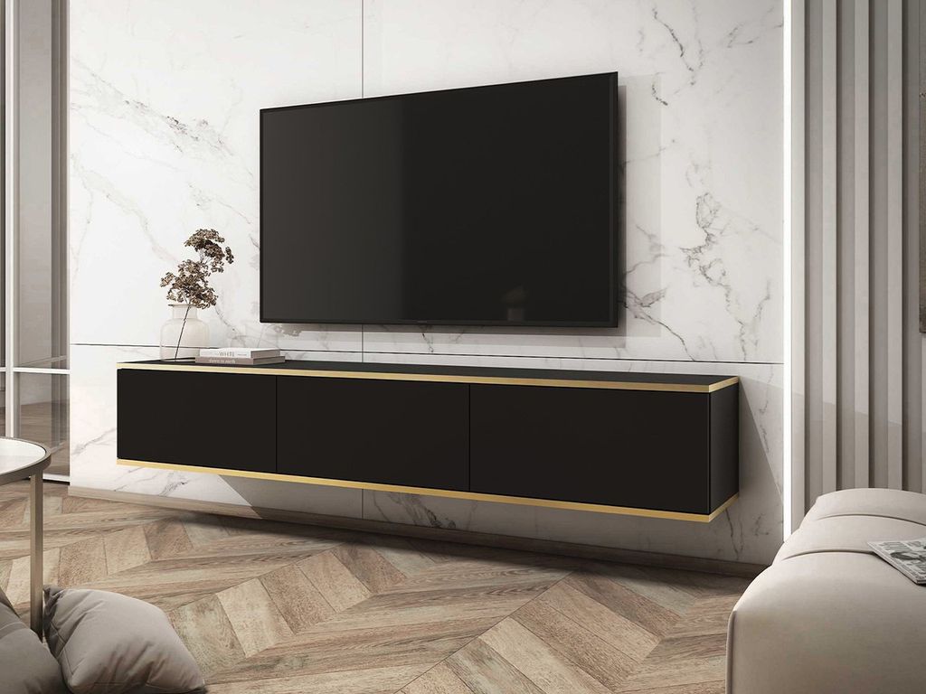 Meuble TV suspendu RUBEN 1 – noir Image du produit 