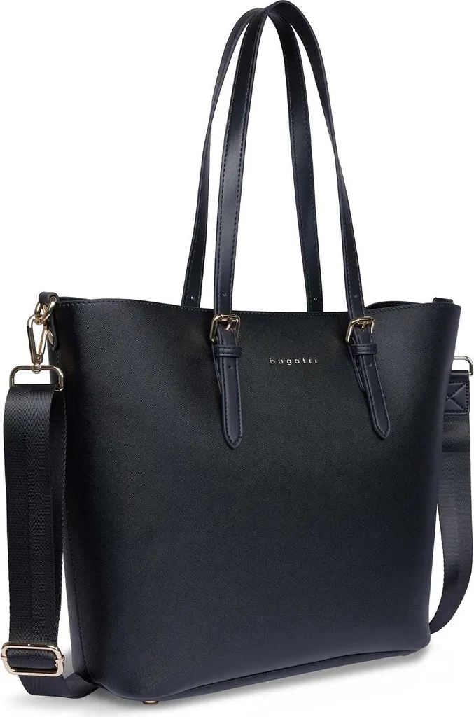 Fini les sacs rayés avec le cabas bugatti Ella Saffiano Noir robuste - 3