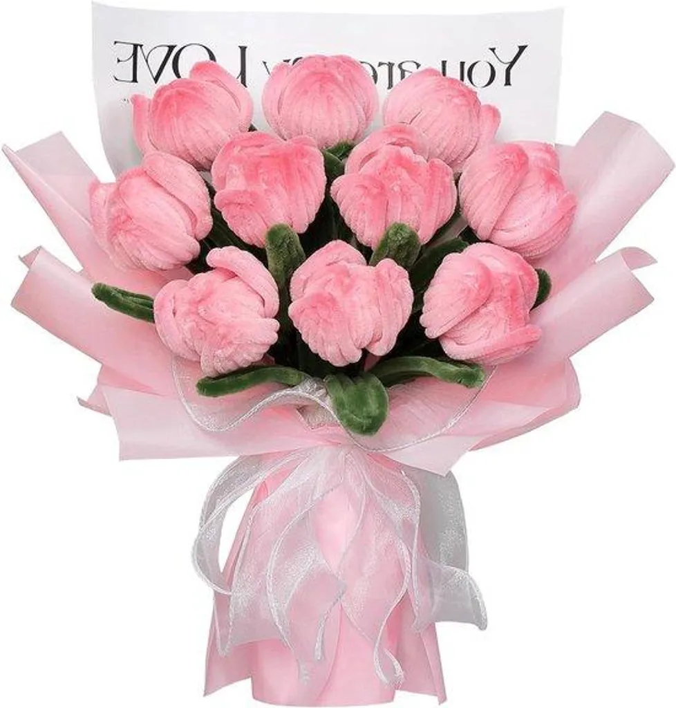 Bouquet de 10 Roses Roses de Qualité Supérieure pour Déco Table Noël