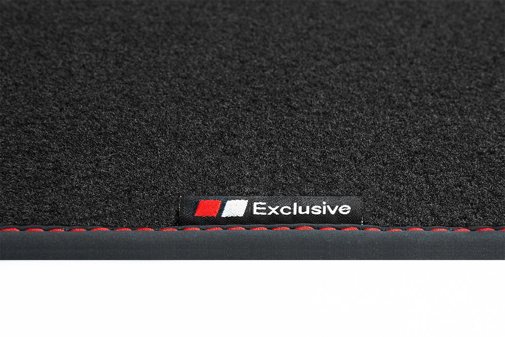 Exclusive-Line Fußmatten passend für Citroen C5 X ab Bj. 03/2023-2025, Naht:Rot