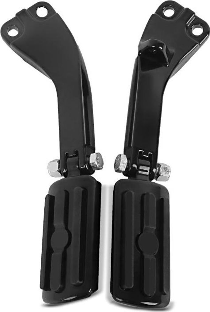 Sozius Fussrasten Set mit Halter für Harley Dyna Street Bob 06-17 BL1
