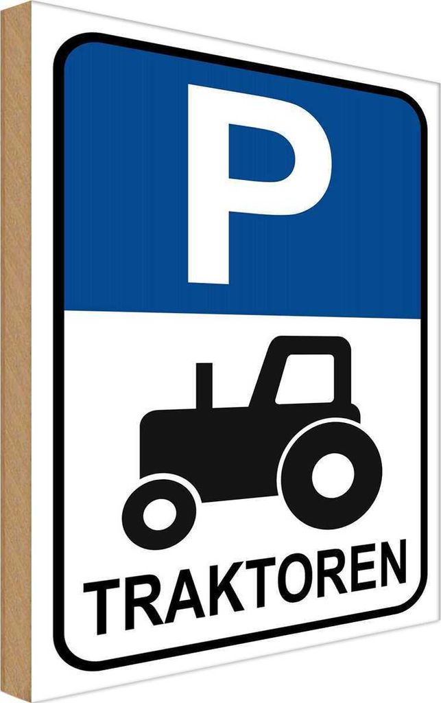 vianmo Holzschild 30x20 cm Parkplatz Traktor Parkplatzschild