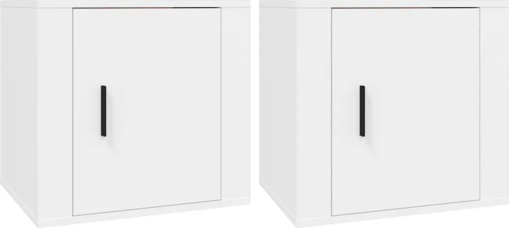 Comodini 2 pz. Bianco 50x39x47 cm