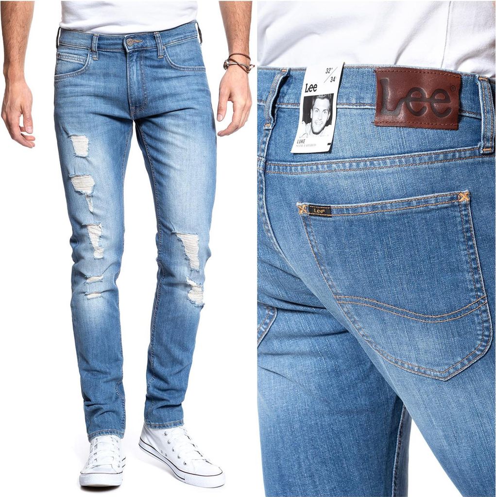 LEE, Herren Jeanshosen, Slim fit, LUKE, W27 L32, Blau, Jeans, baggyjeans, buggy