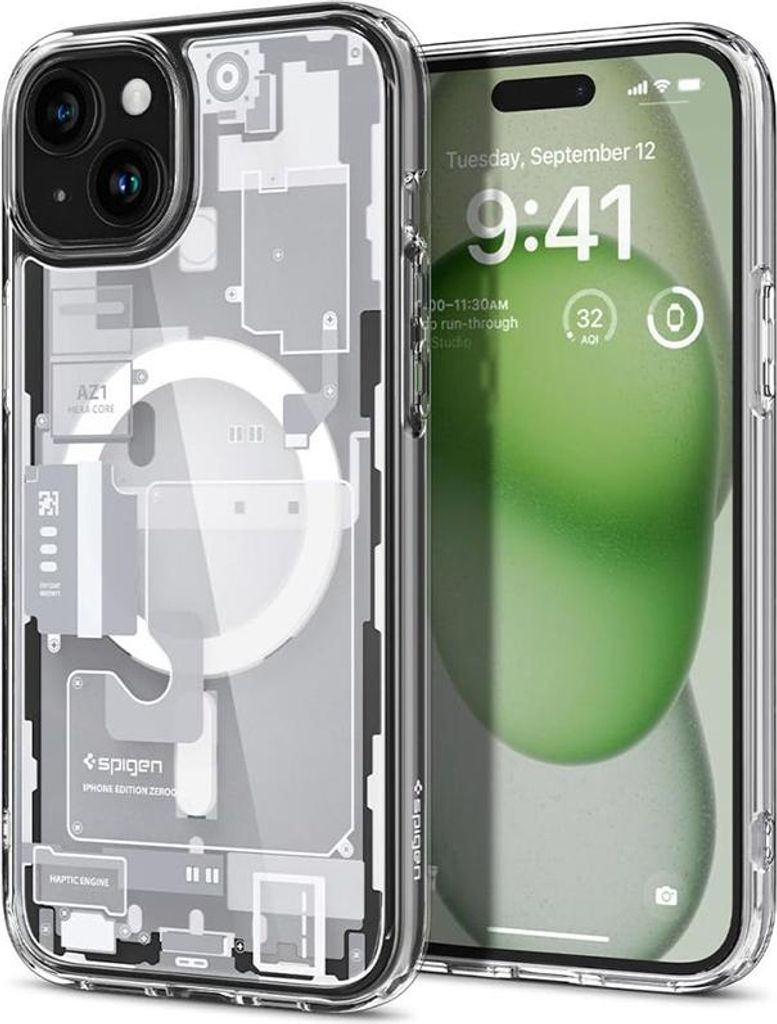 Spigen Ultra Hybrid Mag MagSafe - Hlle fr iPhone 15 Plus (Zero One White)