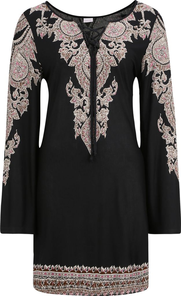 LASCANA Jerseykleid schwarz-bedruckt Größe 38