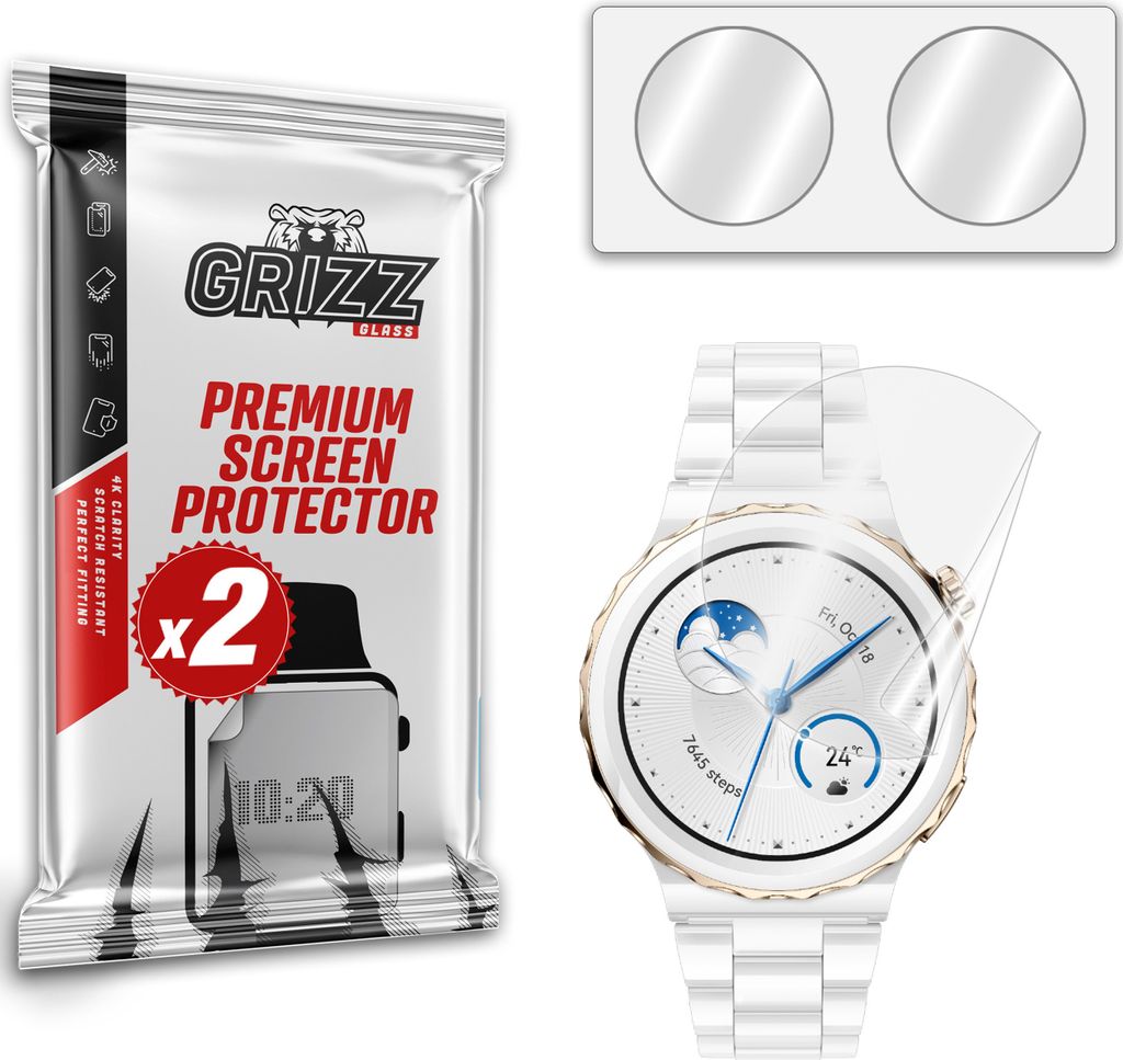 GrizzGlass Keramikfolie CeramicFilm für Huawei Watch GT 3 Produktbild 
