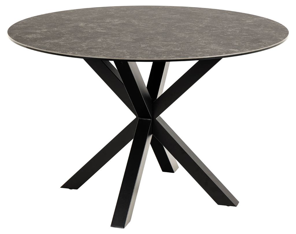 Heaven table à manger Ø119 cm céramique noir. Image du produit 