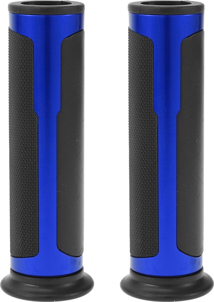 7/8" 22mm 15/16" 24mm Universelle Motorrad Griffe Abdeckung Rutschfest Aluminiumlegierung Gummi Lenker Griffe Für Motorroller Blau 1 Paar