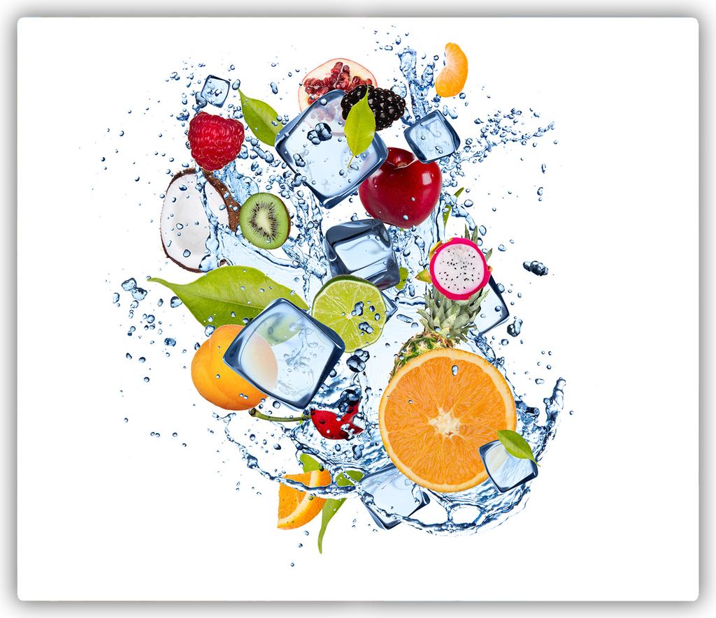 Tulup Glas Herdabdeckplatte Glaskeramikkochfeld-Abdeckung Spritzschutz Glasabdeckplatte Kochplattenabdeckung und Schneidebrett - Einteilig - 60x52 ...