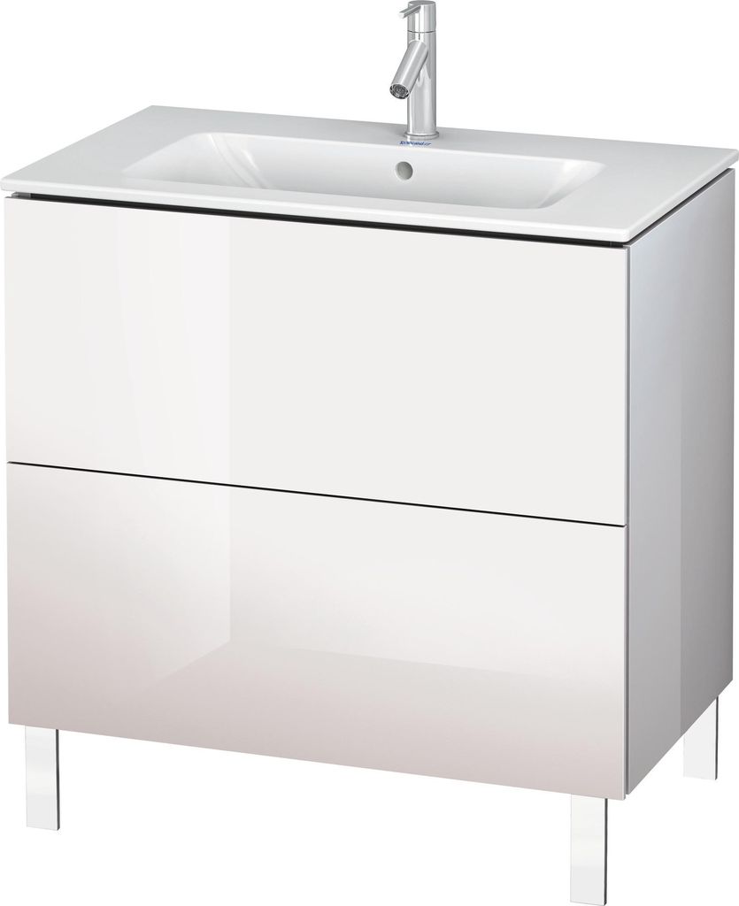 Waschtischunterbau L-CUBE 820x481x704mm weiß supermatt weiß supermatt