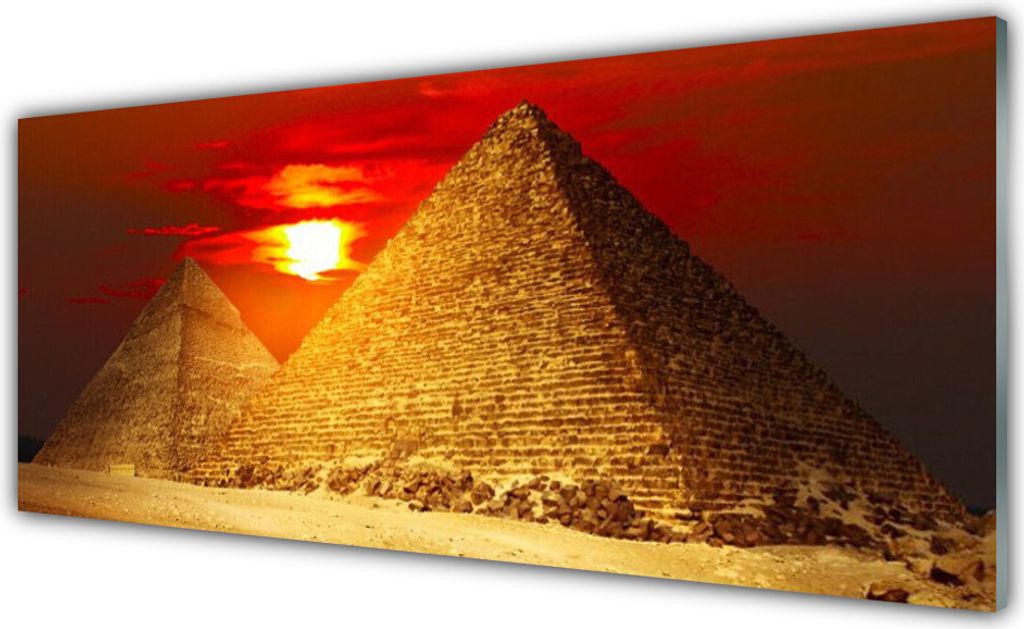 Glasbilder 125x50 Wandbild Druck auf Glas Pyramiden Architektur