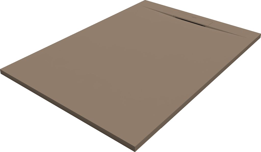 SANYCCES SIENA Rechteckige Duschwanne SanyDur Gel Coat 140 x 100 cm, Moka