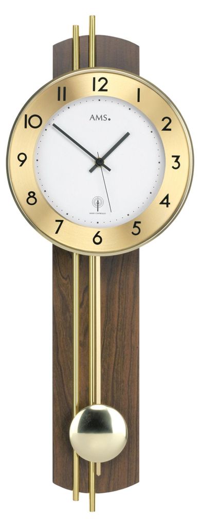 AMS Funk-Pendeluhr, Funkpendelwerk, 22x62x8cm, 5266/1 Produktbild 
