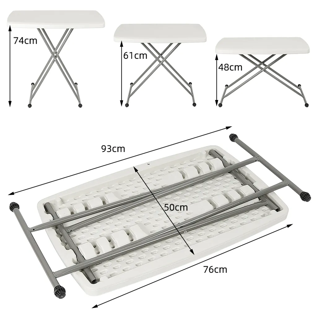 Table de buffet pliante blanche, mobilier de réception pour terrasse - 2