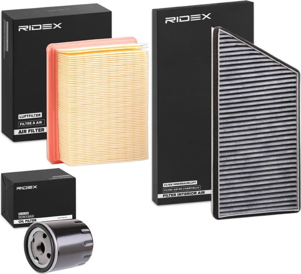 RIDEX Filterset Inspektionspaket Filtersatz passend für PEUGEOT 206 Schrägheck (2A/C) 206 CC (2D) 206 SW (2E/K) 206 Kastenwagen