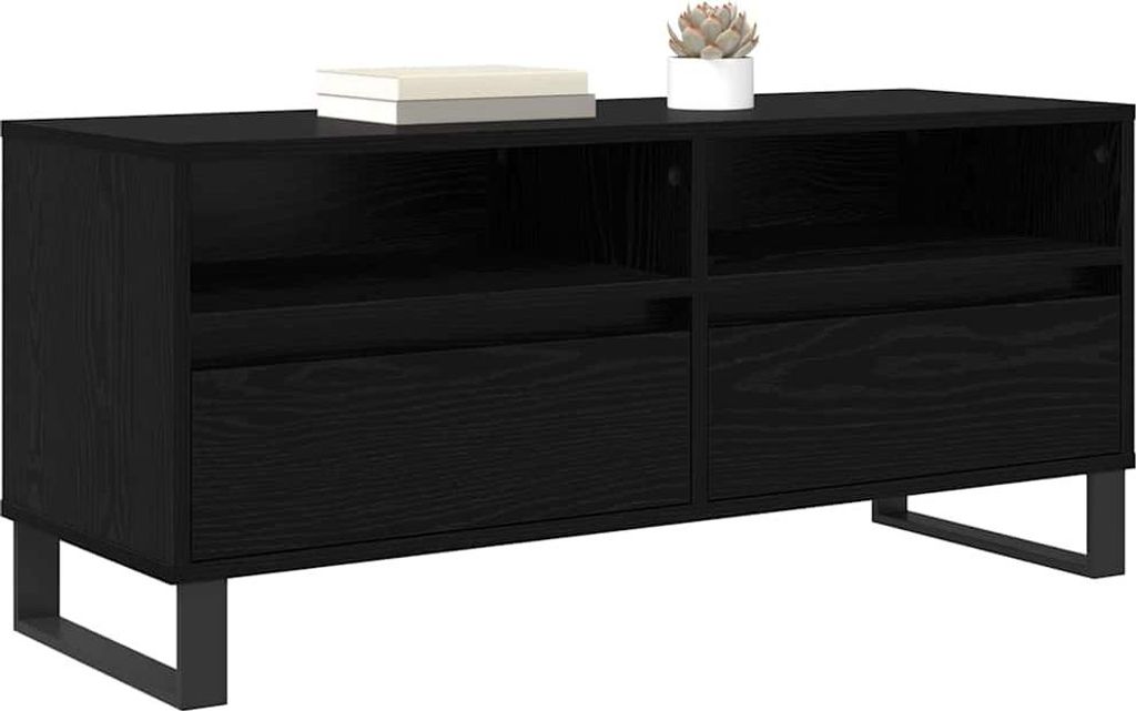 "Sonderangebot" TV-Schränk(1 pcs)CLORIS - TV-Möbel/TV-Ständer - langlebig - Schwarz Eichen-Optik 100x34,5x44,5cm - TV-Schränke GermanyMöbel9...