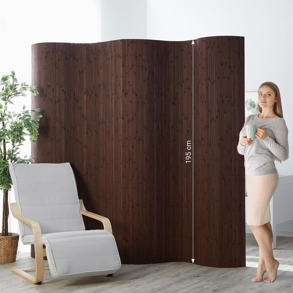 Homestyle4u Paravent Raumteiler 145x250 Bambus Trennwand Produktbild 