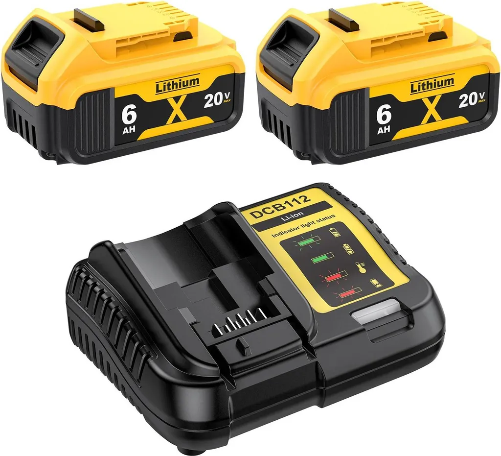 Batterie 6000 mAh XL lot de 2 pour finir vos travaux sans interruption